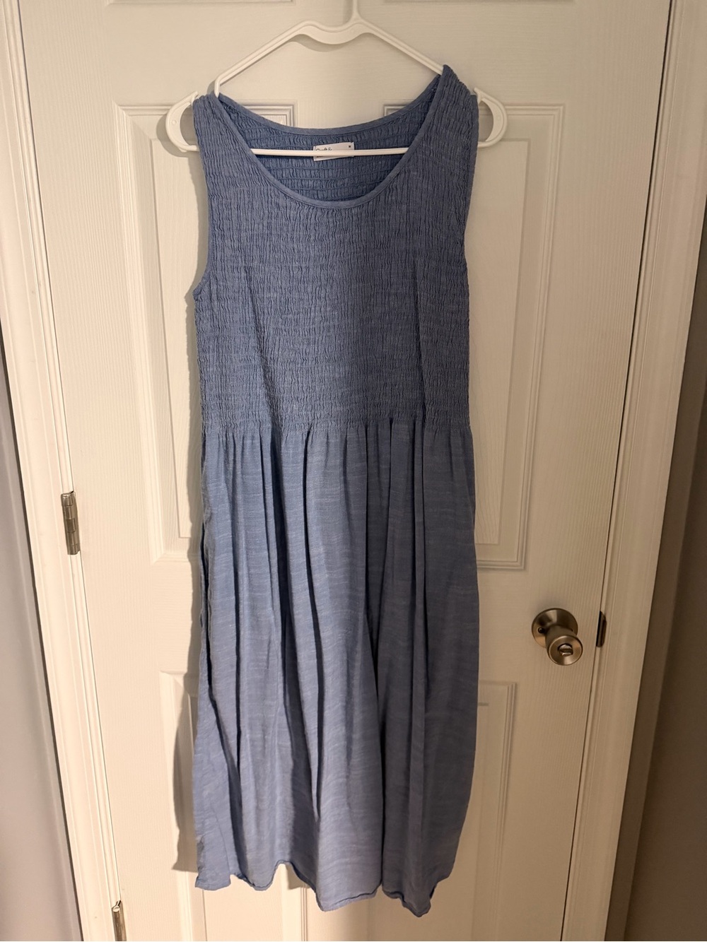 croft & barrow Light Blue Smocked Midi Dress